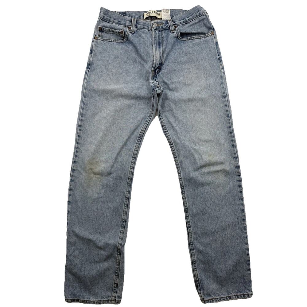 Levi Strauss 505 Regular Fit Straight Leg Mens Jeans W33 L34Light Wash Denim